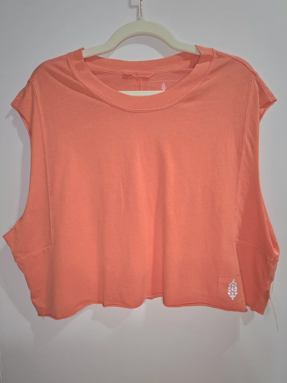 Free People Movement Inspire Tank NWT XS Charged Up Coral Cropped Muscle Tee